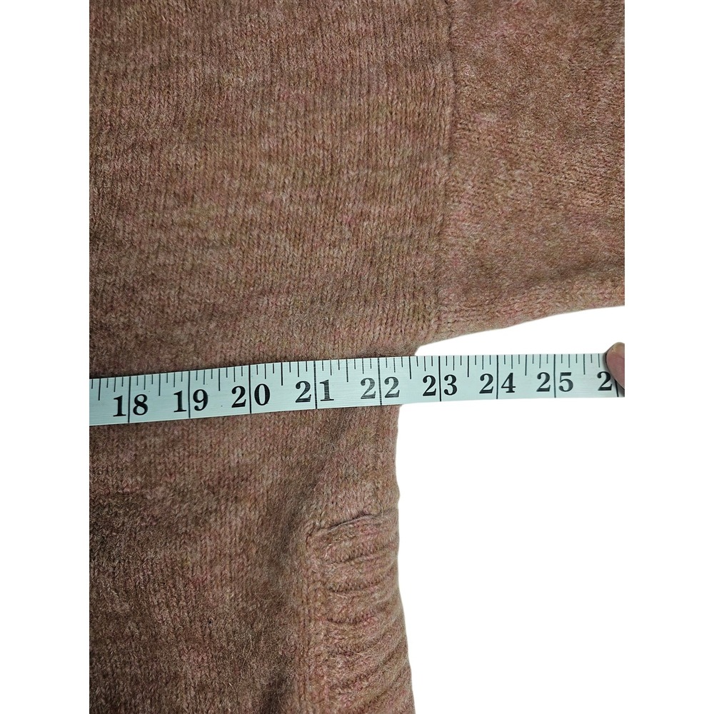 Madewell Hooded Sweater Pullover Knit Heathered Wool Alpaca Blend Pink Women Si - Picture 6 of 7